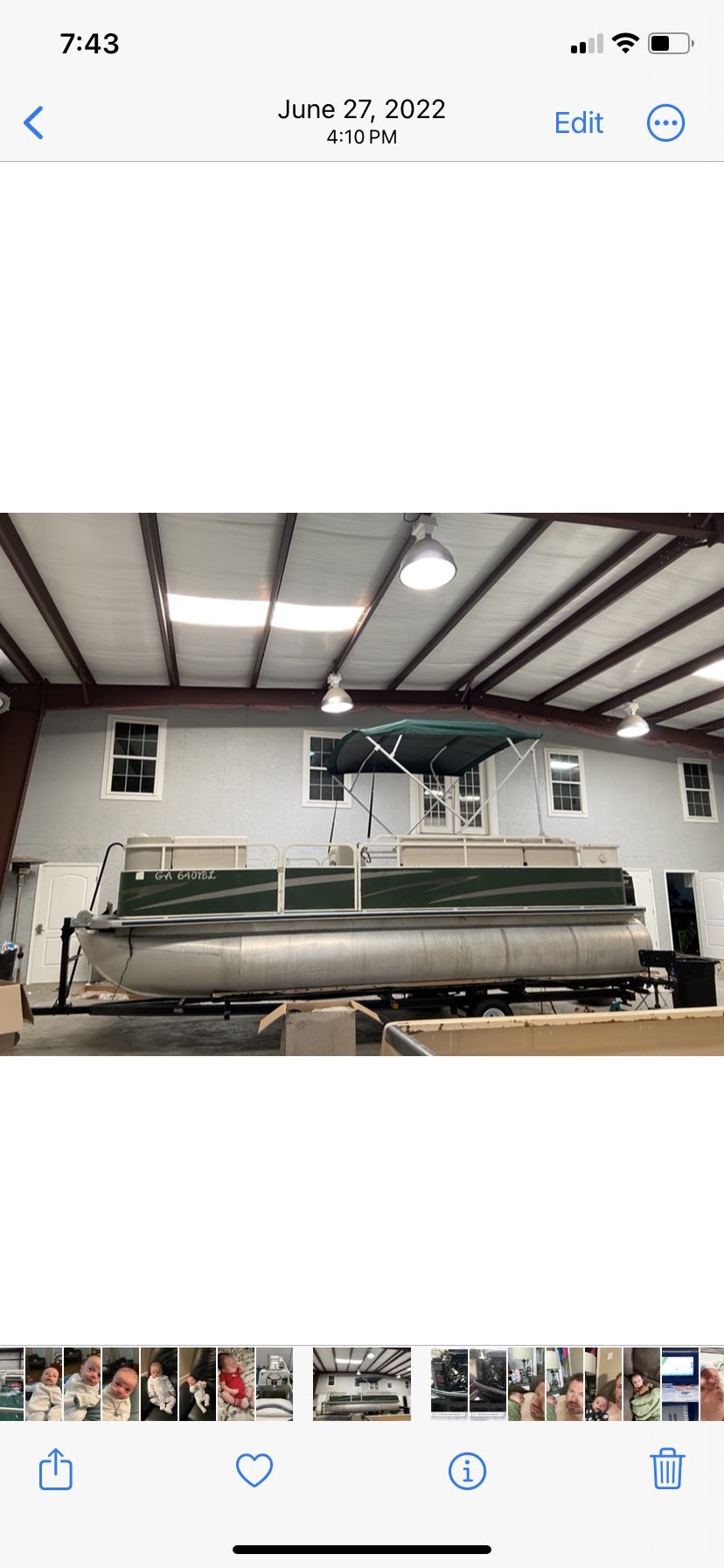 2003 Bentley 20 Ft Pontoon Boat
