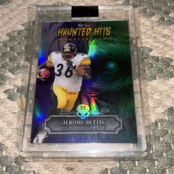 Jerome Bettis low number 1/2 parallel wild card haunted hits Steelers HOF