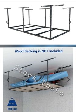 Flexmounts Height Adjustable Ceiling Storage Rack