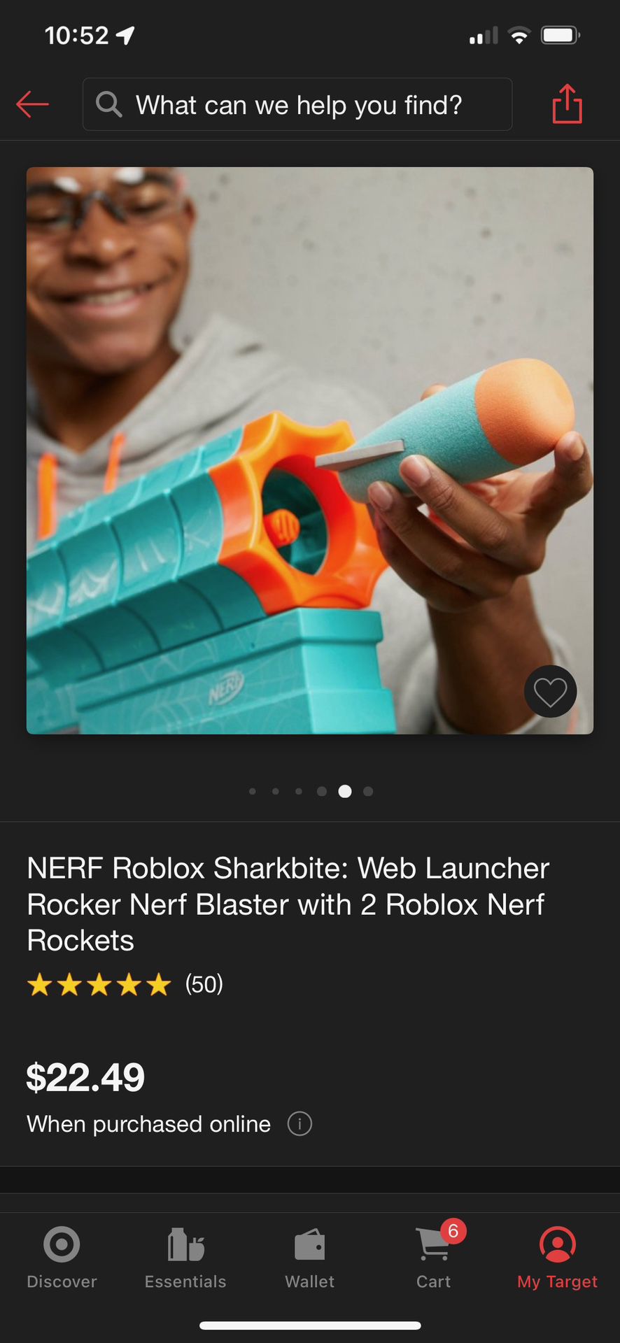 Nerf Roblox SharkBite: Web Launcher Rocker Blaster, Includes Code to Redeem  Exclusive Virtual Item, 2 Nerf Rockets - Nerf
