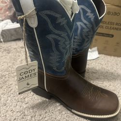 Cody James Boys' Walker Western Boot Broad Square Toe - Bcbsp23p5