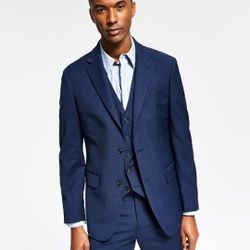 Men's Navy Blue 3 Piece Suit Set 