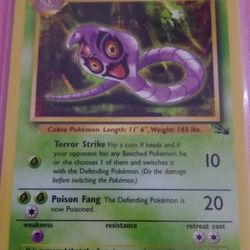 Arbok Portuguese Fossil Pokemon 95-98