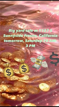 Huge yard sale at 1127 S. Sunnyside Fresno, California