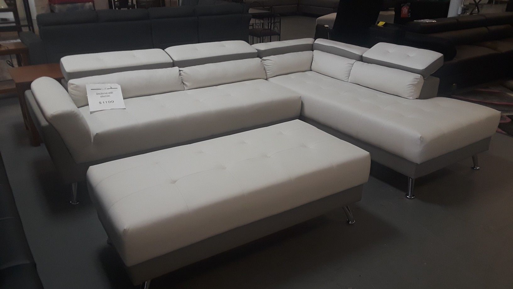 Sectional with ottoman