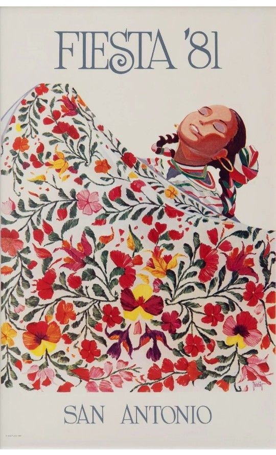 1981 Reprint San Antonio Fiesta Poster
