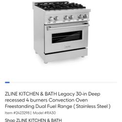 Zline Duel Fuel 30” Range