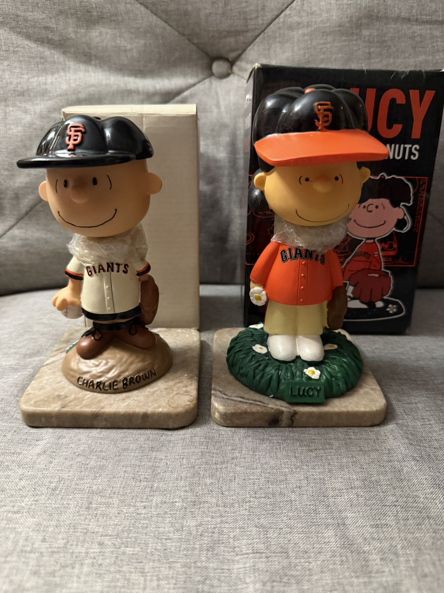 Charlie Brown/Lucy Giants Bobblehead