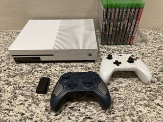 Xbox One S + 2 Controllers + Games Worth $400+ Xbox recharge Battery For Controller