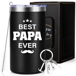 BEST PAPA EVER Tumbler and KEYCHAIN  (NEW & RARE) GREAT GIFT for Father’s Day Or Birthday for ALL MEN!!!