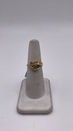 14k gold tone wrap band ring