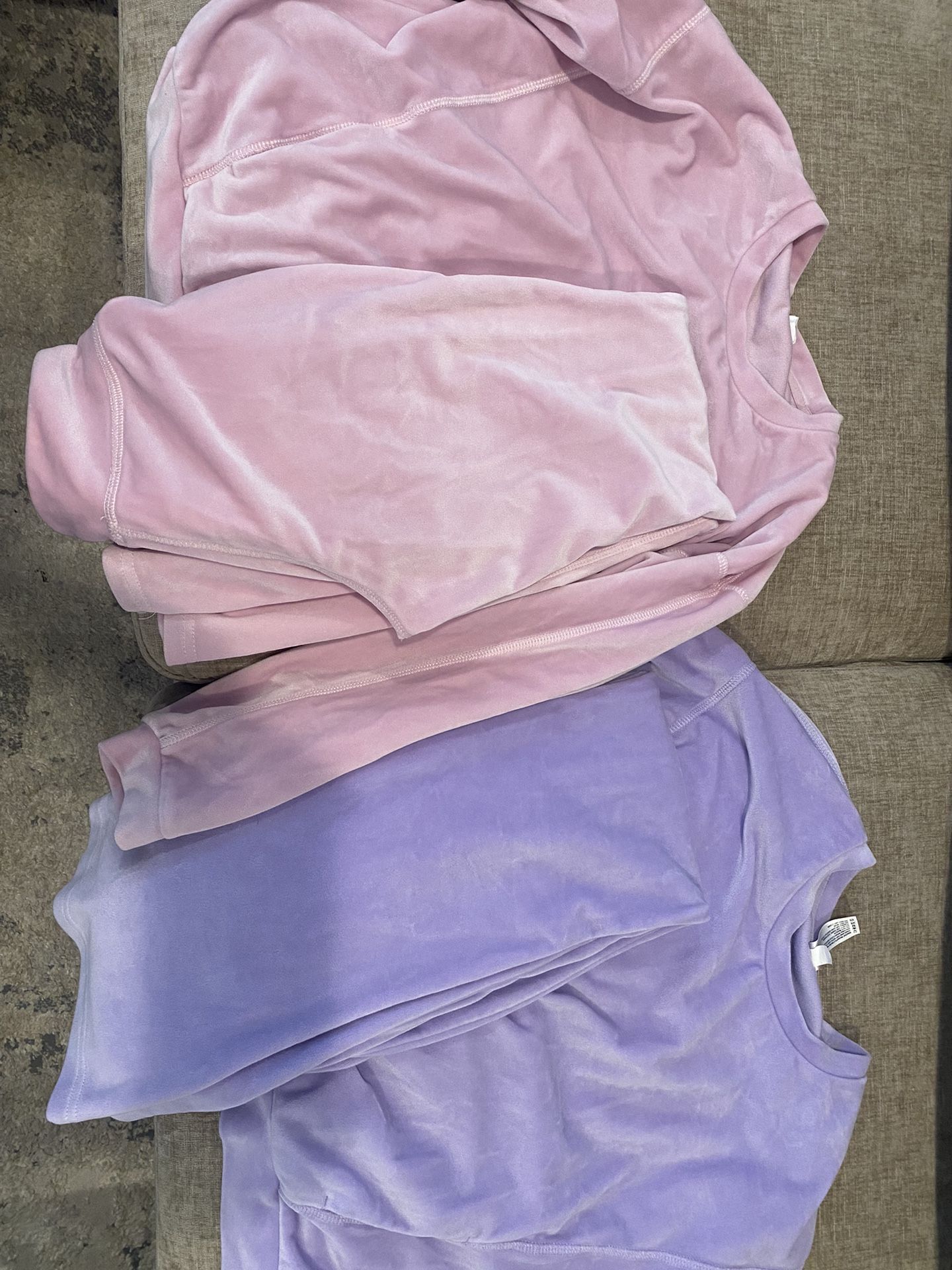 Pink And Purple Velour Sets