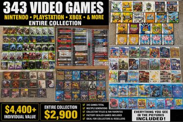 343 Video Game Collection Lot