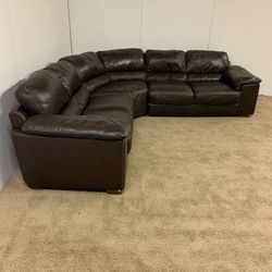 Leather Natuzzi Sectional Couch Sofa *Free Delivery*