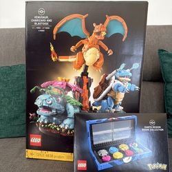 Lego Pokemon 72153 Venasaur Charizard and Blastoise. & Lego 40892 Kanto Badge