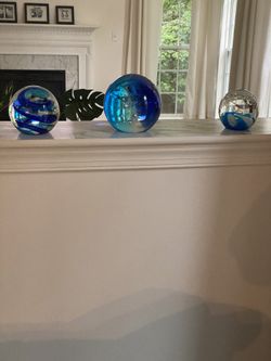 Blue paper weights