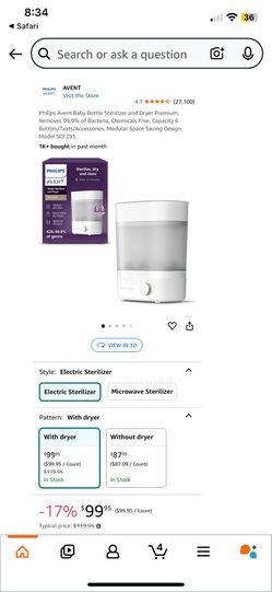 Philips Avent Baby Bottle Sterilizer and Dryer
