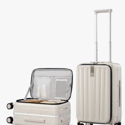 20 Inch Carry On Luggage with Wheels PC Hard Shell Suitcase Top Opening Aluminum Frame Travel Luggage Suitcases