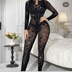 Rhinestone Bodystocking