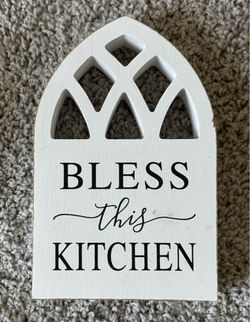 Bless this Kitchen Wooden Sign