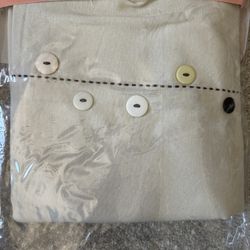 TAG tablecloth Brand new rectangle 60”x84” beige with buttons around the border.