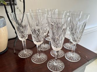 CHAMPAGNE GLASSES Waterford Lismore Cut Crystal Flutes - each