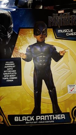 Black panther costume size 2T-3T