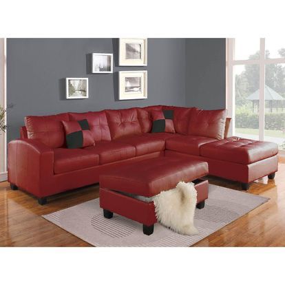Brand New Red Reversible Sectional