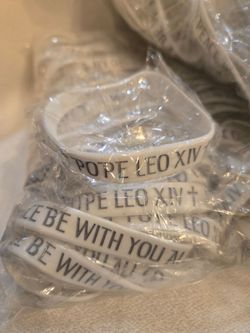 Around 200 Pope Leo XIV Silicone Wristbands