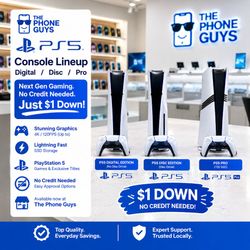 Sony - PlayStation 5 Slim Console (Brand New) - $1 Down Payment Plan Available