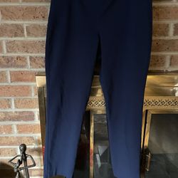 Ladies Women’s Small Short JM Collection blue stretch waist gorgeous dress pants