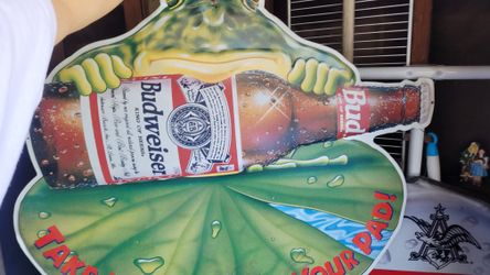 Budweiser FROG metal Sign 1995
