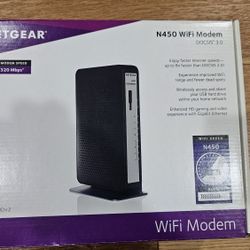 Netgear WiFi Cable Modem N450 DOCSIS 3.0 Model CG3000Dv2 with Gigabit Ports