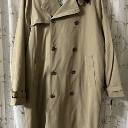 London Fog Men’sTrench Coat Beige New Size 40R