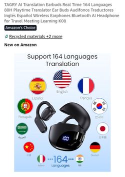 NEW AI TRANSLATION EARBUDS 164 LANGUAGES