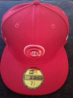 MLB New Era Chicago Cubs all Red 59fifty Fitted Hat 7 3/4 $30