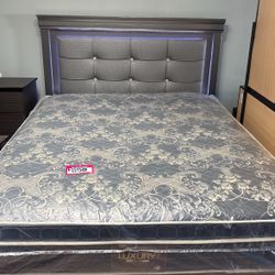 QUEEN BED LED HEADBOARD 