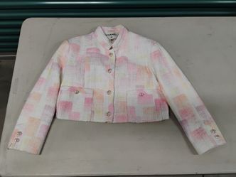 Chanel multicolor tweed jacket blazer 2023