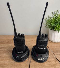 2 Motorola Radius CP200 Walkie Talkies