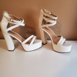 White Heels Size 7.5