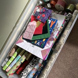 Gift Wrap, Ribbon & Bags In Rolling Under Bed Storage