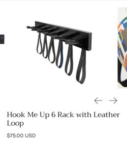 HOOK ME UP 6 RACK WITH LEATHER LOOPS