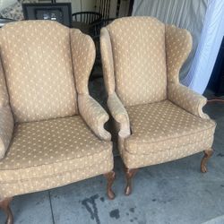 2 Wingback Chairs- Super sturdy