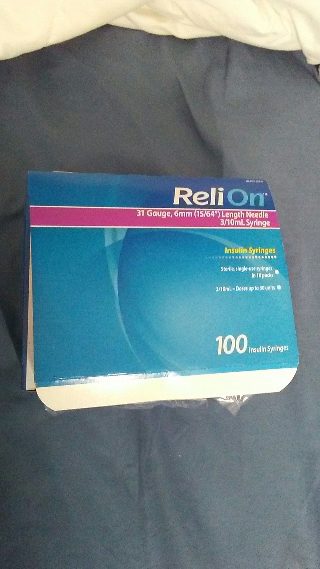 New ReliOn 31 gauge insulin needles