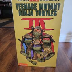 SDCC 2023 NECA TMNT Teenage Mutant Ninja Turtles Movie 3 - Samurai 7" 4 Pack figure set - Brand New Sealed In Box