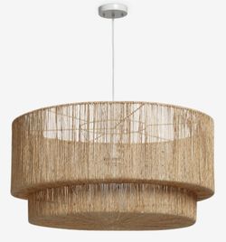 Lulu & Georgia Sayan Woven Jute Pendant Light 24” Open Box