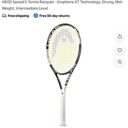 HEAD Speed S Tennis Racquet - Graphene XT Technology, Strung, Mid-Weight
