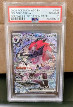 Pokemon Graded Slab 2026 POKEMON ASC EN-ASCENDED HEROES #286 N'S ZOROARK EX PSA 10