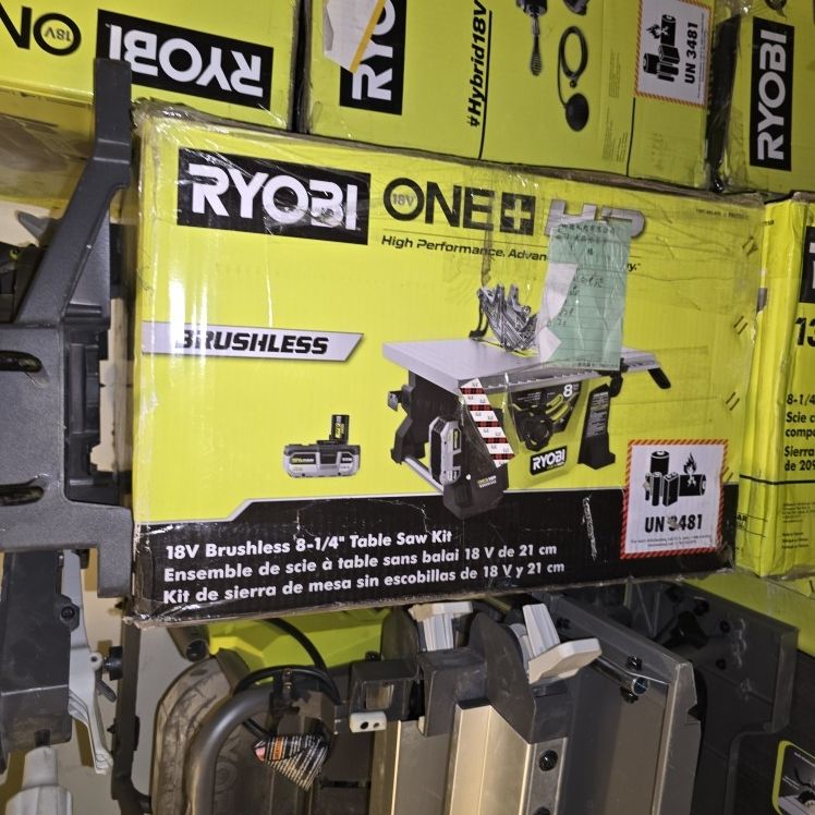 Ryobi 18v Brushless Cordless Compact Portable Jobsite Table Saw