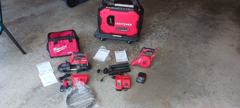 MILWAUKEE SAW & BLOWER CRAFTSMAN GENERATOR
